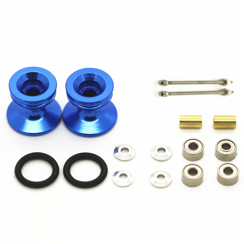 Self-made four-wheel drive accessories 13-12mm color 2-segment guide wheel with rubber ring, single price Self-made four-wheel drive accessories 13-12mm color 2-segment guide wheel with rubber ring, single price