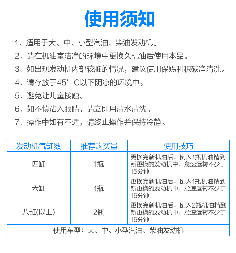 Baocili Oil Essence for Car Engines, Motorcycle Diesel Engines, Noise Reduction, Powerful Repair, and Carbon Deposit Removal