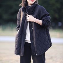 2025年新款高档女冬装大码文艺休闲棉衣宽松显立领加厚保暖外套