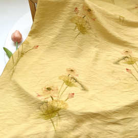 荷花源新中式国风数码印花布料锦棉面料旗袍连衣裙上衣汉服面料