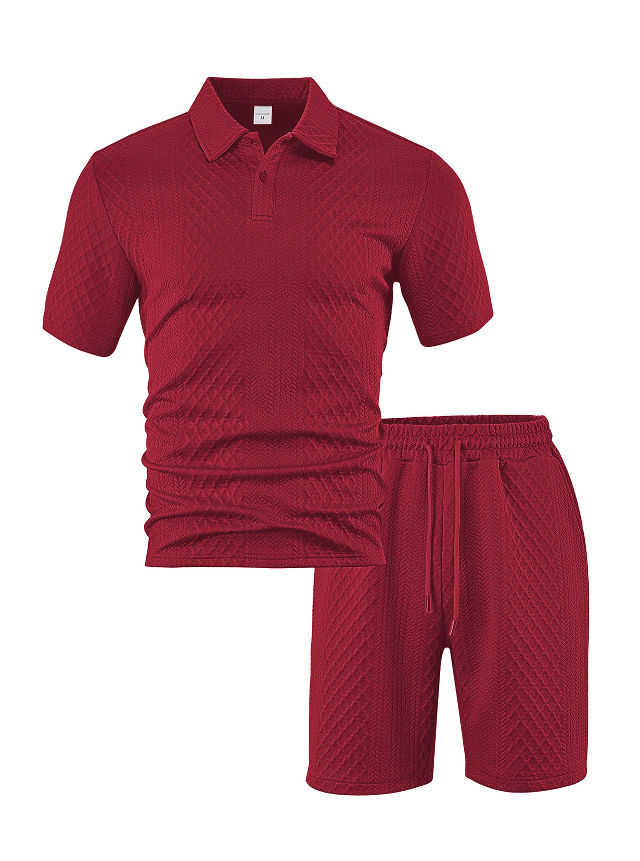 Ropa de hombre transfronteriza de verano de tamaño grande jacquard de hombre deportivo casual con solapa delgada polo camisa de manga corta