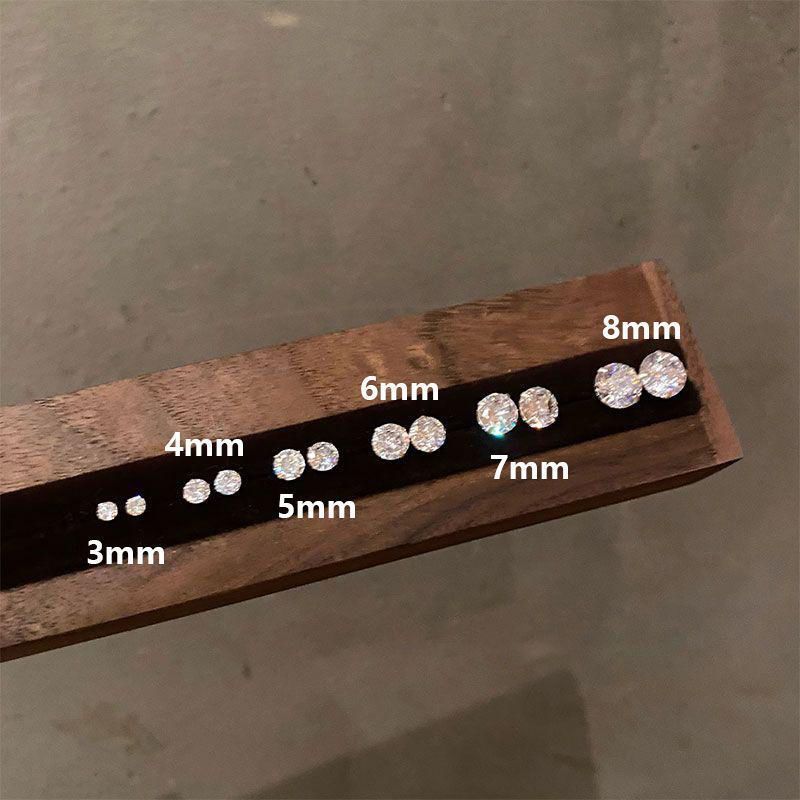 5#加大号锆石耳钉7mm
