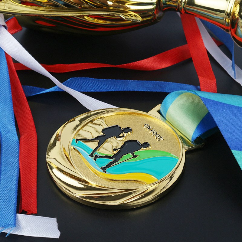 Medalla haciendo listado de metal senderismo oro y plata Juegos de cobre medalla competencia medalla de honor premio conmemorativo haciendo