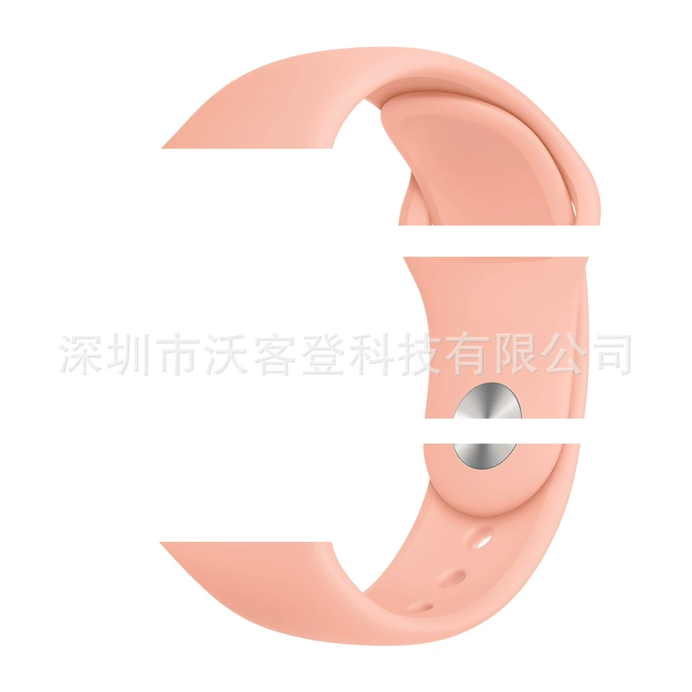Apple-silicone solid color strap for Apple Watch 87SE654321 single-color sport band in stock
