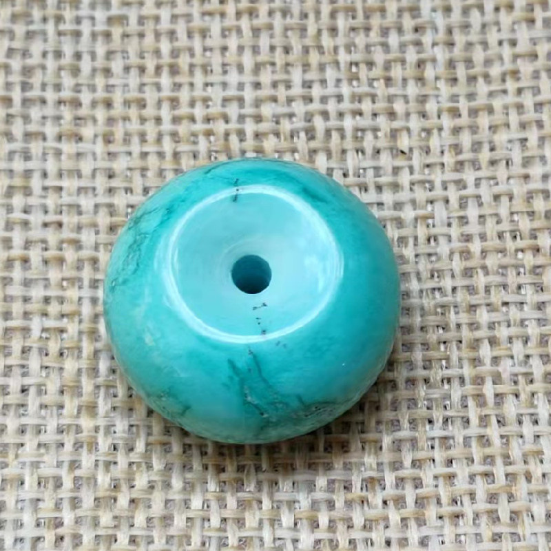 面包圈项链diy 隔珠背云配饰高瓷配饰品挂件绿松石小平安扣吊坠