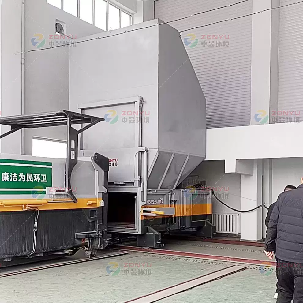 水平分体式压缩垃圾站-平台移机式 公园小区地埋垃圾压实机昱曦牌