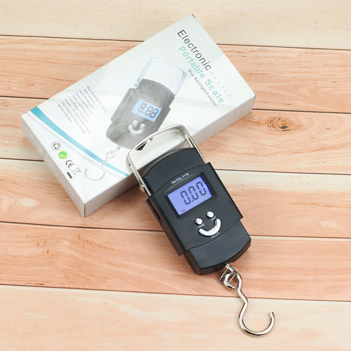 批发家用电子秤迷你手提秤50kg便携式挂构秤快递箱包吊秤小型克秤