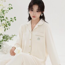 2024悦欣依梦秋冬女睡衣长袖长裤开衫套装居家休闲家居服3012