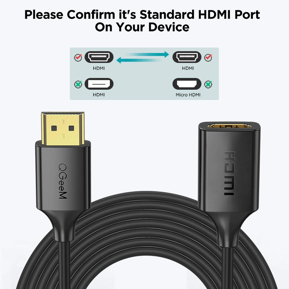 Кабель HDMI 2.0 высокого разрешения, адаптер HDMI 1.4, HDMI–HDMI 4K для телевизора/монитора/проектора