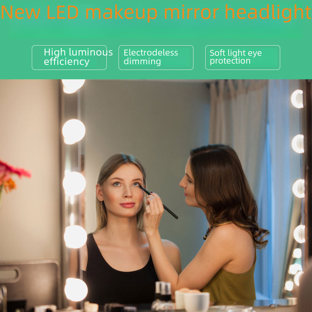 Qianrun lighting LED mirror lamp USB bathroom cosmetic mirror lamp 5v dressing table fill light bulb string touch dimmable