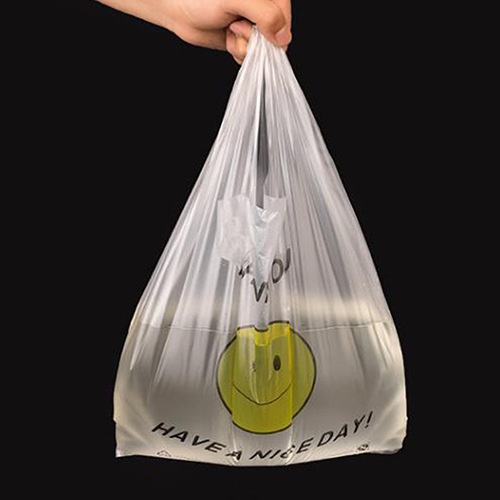 Factory goods Thickened transparent smiley face plastic bag vest vest bag supermarket shopping takeaway packaging fruit tote bag