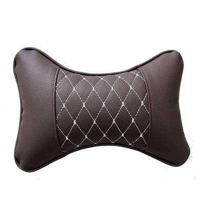 Headrest Pair Loading Pillow Car - p09-brown-pair