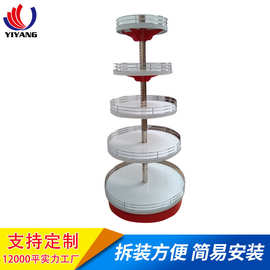 圆柱型金属旋转式货架 圆形超市便利店展示架 厂家批发加厚货架
