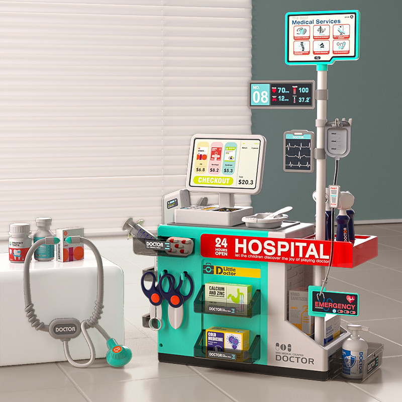 Nuevos productos transfronterizos médicos infantiles juegan juguetes médicos mesa de tratamiento dentista niños y niñas 3 - 6 años 9