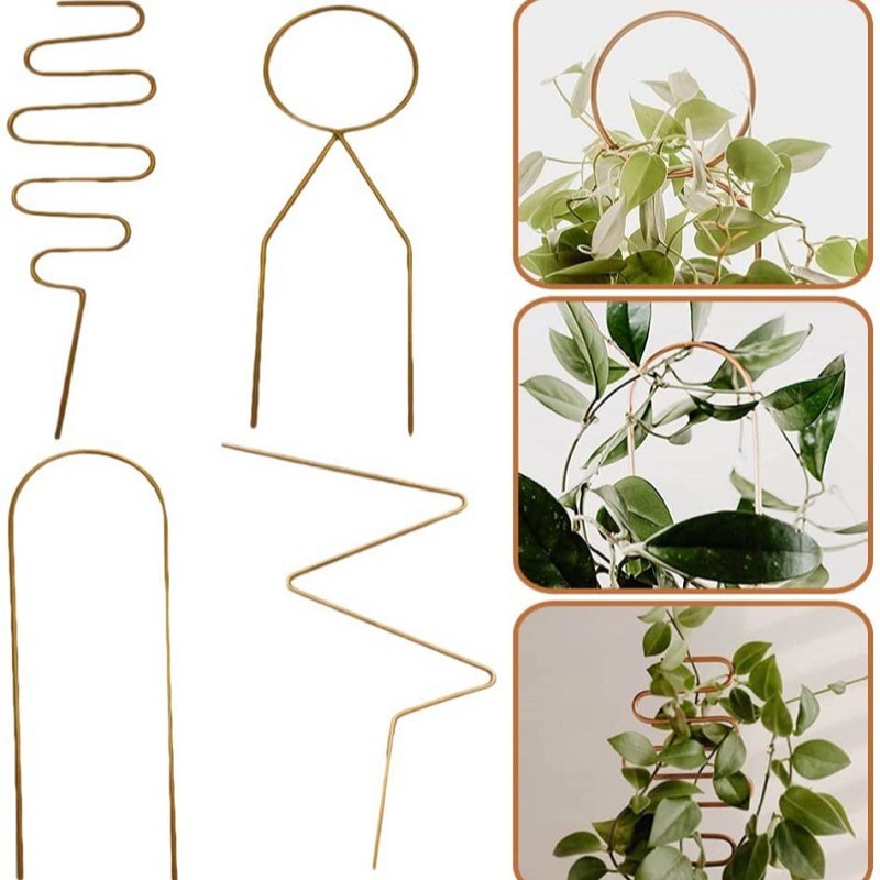 Cross-border Climbing Support for Garden Plants Creative Flower Pot Support Geometric Metal Iron Fixing Rod