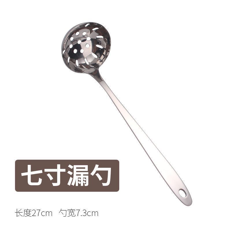 Sopa de acero inoxidable casera sopa de fuego largo mango grande sopa pequeña cucharada para beber sopa comercial sopa de fuego