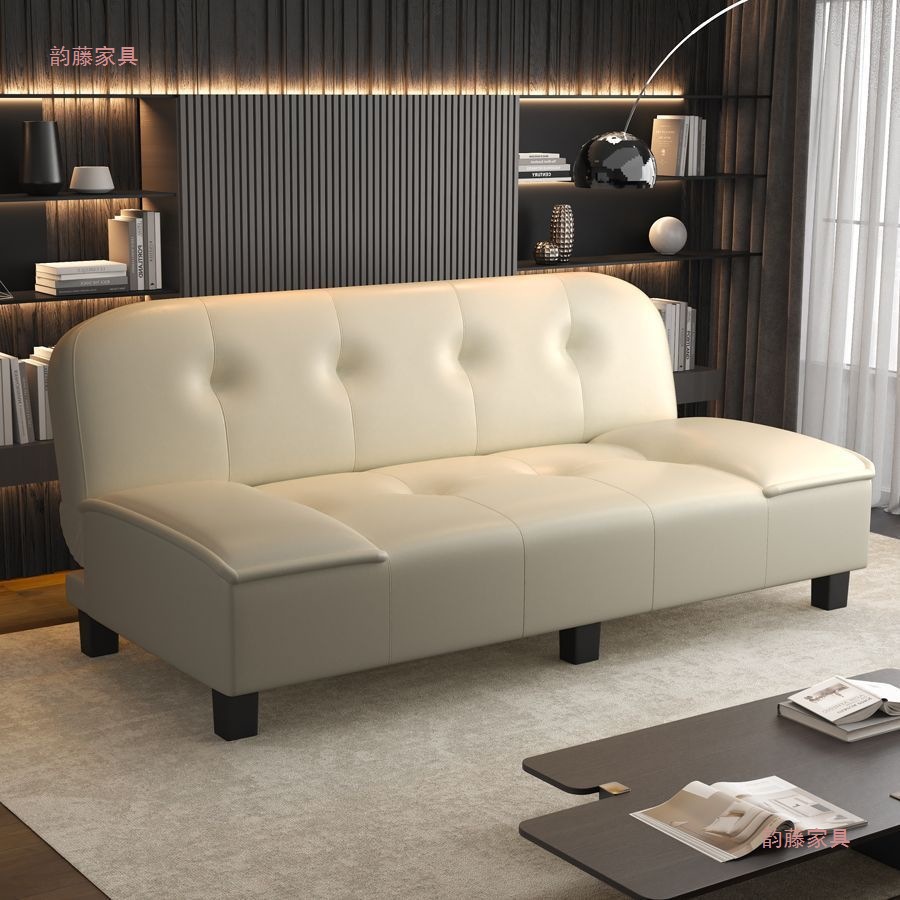 Foldable Dual-Purpose Fabric Sofa Bed Removable and Washable Office Rental Simple Sand Multi-Functional Folding Sofa Bed