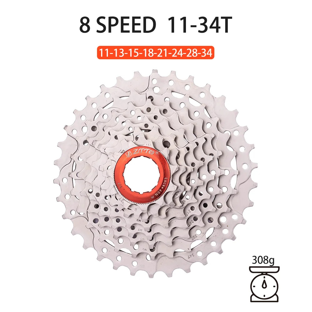 8 velocidades 34T plata