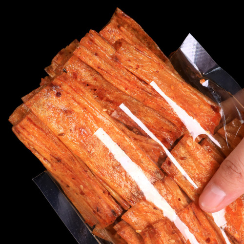 Hunan Specialty Spicy Bean Skin, Spicy Bean Strips, Spicy Tofu Dried Beans, Tofu Skin Strips, Spicy Bean Rolls, Nostalgic Snacks for Childhood Leisure and Snacks