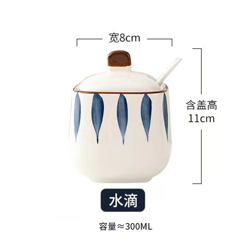 缶陶磁器唐辛子油箱油瓶日本式蓋付き家庭用調味料キッチン調味料缶調味料箱塩缶鶏精|undefined