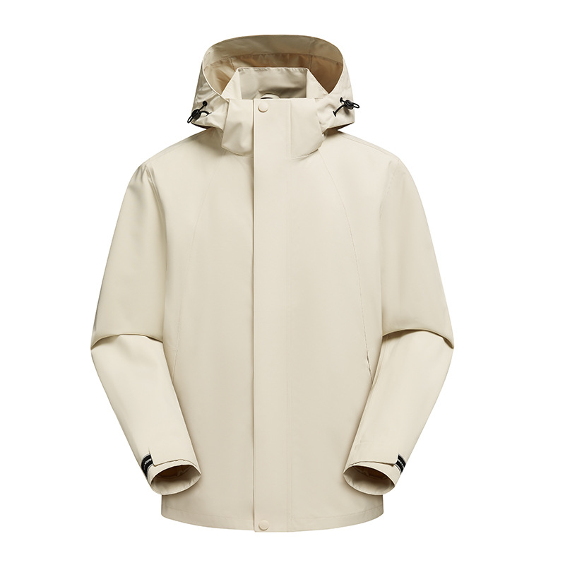Spring and Autumn Couple Outdoor Mountaineering Windproof and Waterproof Single-Piece Windbreaker Loose Casual Versatile Top Jacket for Men