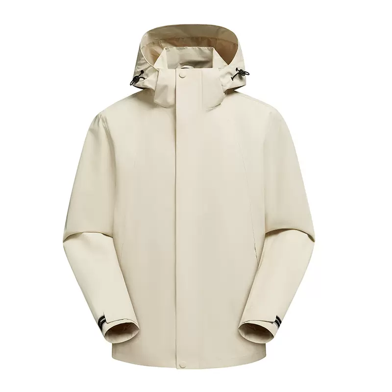 春秋季情侣户外登山防风防水单件冲锋风衣宽松休闲百搭上衣外套男
