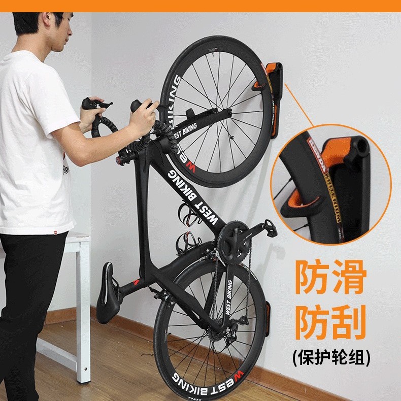 Bicicleta gancho de pared plegable estante de estacionamiento soporte de exhibición montaña carretera coche hogar estante fijo estante interior
