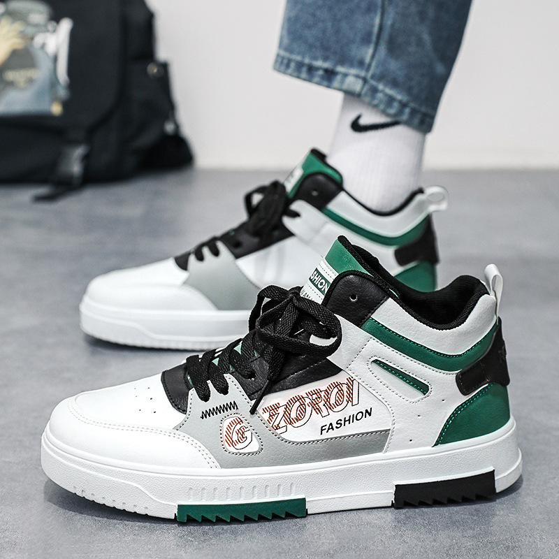 Men's Spring 2024 New Summer Middle School Student Sports Casual Putian Board Shoes Korean Style White Height Shoes Trendy Shoes