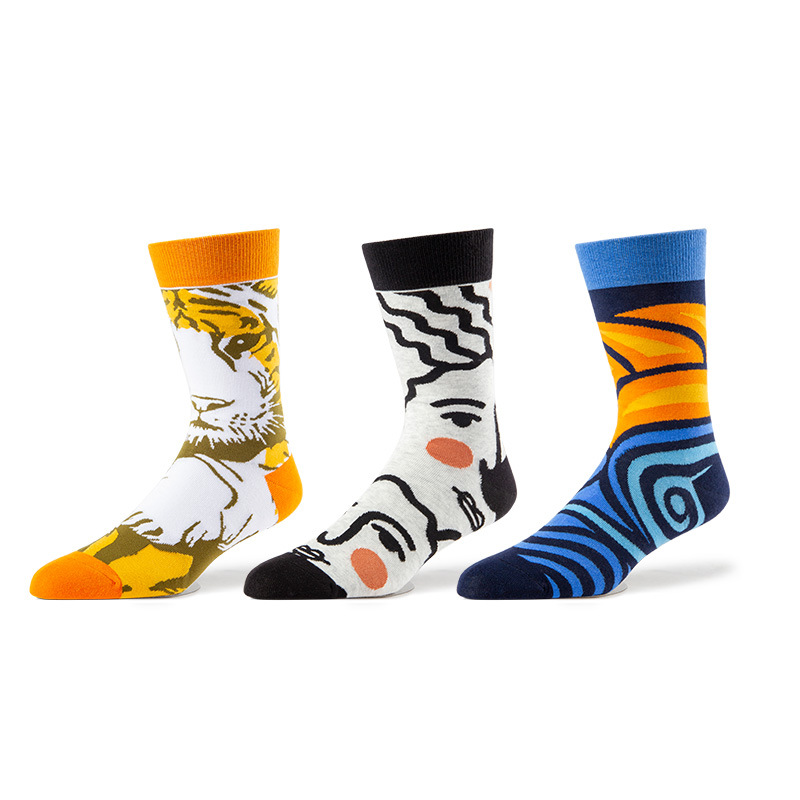 Men's Cotton Crew Socks For Autumn And Winter Skateboarding Style_voghion.com