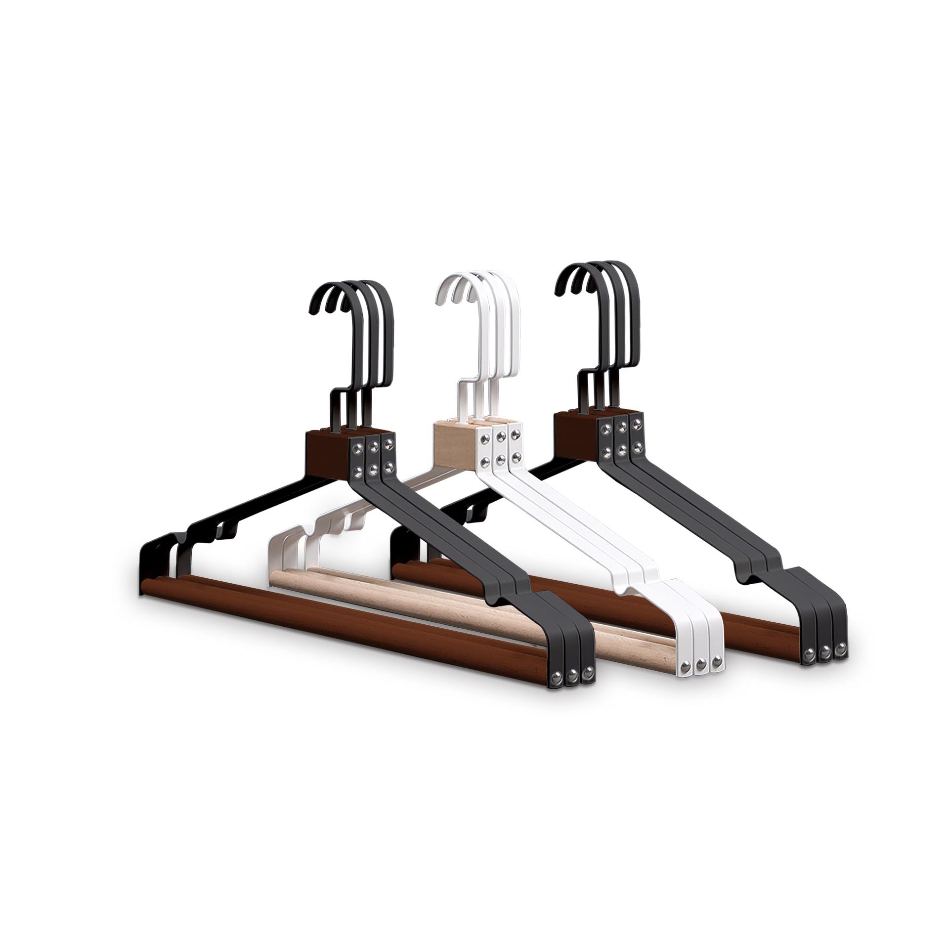 Percha de hierro de metal percha de ropa para el hogar multi-funcional anti-caída traje rack ancho hombro sin costuras anti-hombro esquina percha de ropa