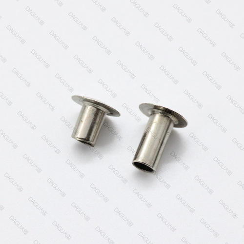 Large flat head semi-hollow rivet flat round head semi-hollow rivet M3 electroplated lighting rivet iron chrome plated
