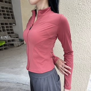立领运动外套女修身显瘦跑步春夏跑步透气速干瑜伽上衣防晒衣外穿