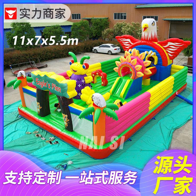 Trampolín grande al aire libre personalizado cama de salto castillo travieso puesto de castillo inflable para niños castillo inflable