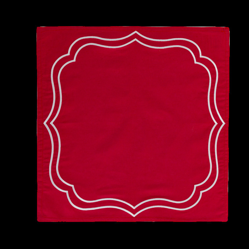亚麻刺绣餐巾餐垫外贸隔热垫氛围感桌面布艺婚礼餐巾垫Napkins|undefined