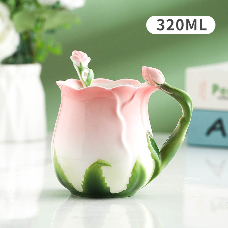 Pink rose mug⚑