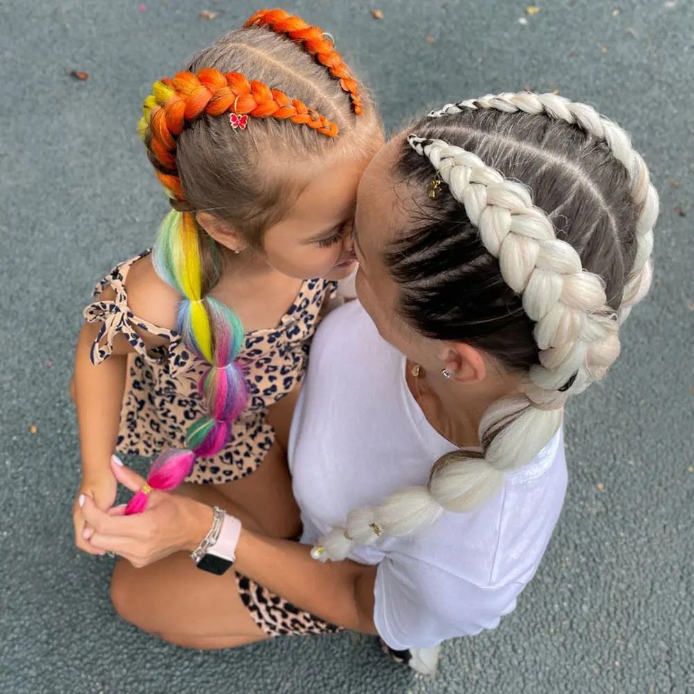 Trenzas sucias, caballo, peluca, trenzas de color, trenzas de seda de alta temperatura, trenzas de cabello de hip-hop