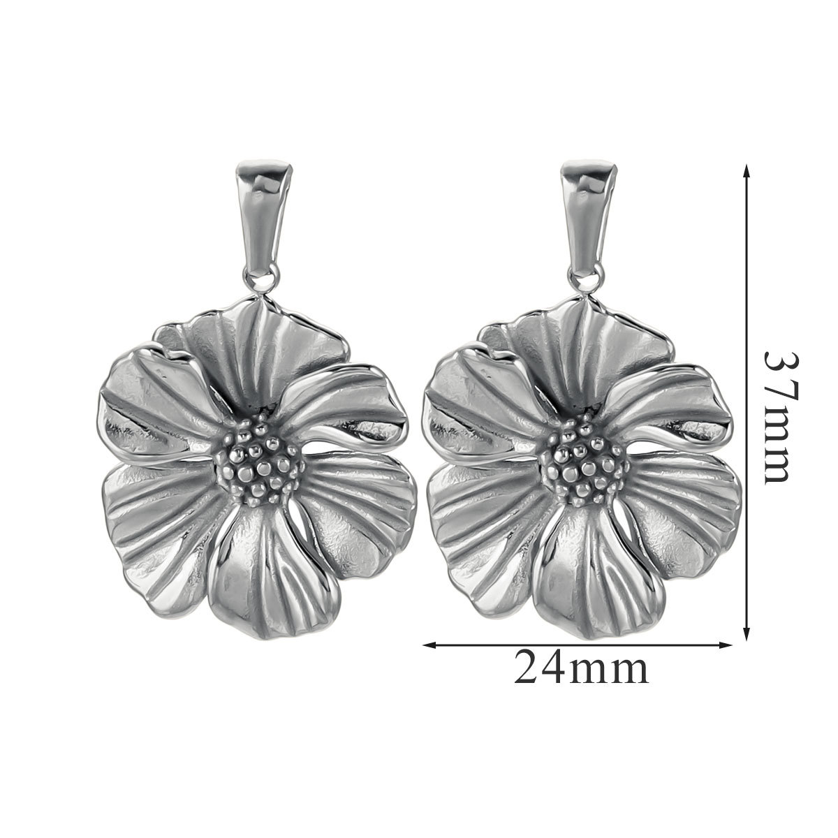 Acero inoxidable 18K dorado flores creativas en el viento nicho collar DIY de verano alta sensación accesorios