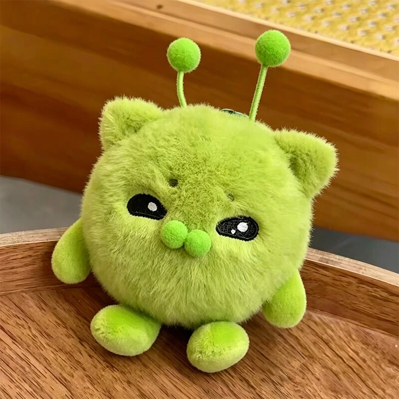 Eggman Party Hakimi Green Alien Cat Plush Toy Ugly-Cute Cat Doll Cat Pendant Bag Decoration