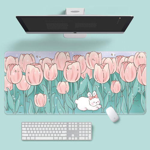Original flower mouse pad oversized cute cartoon ins laptop keyboard pad office study desk pad for women