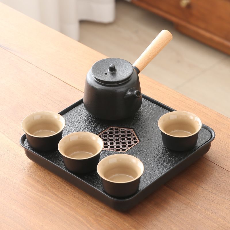 나무옆냄비 270ml+4컵+차쟁반