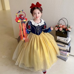 女童连衣裙秋季2025新款洋气儿童白雪公主礼服裙子女宝宝长袖裙子