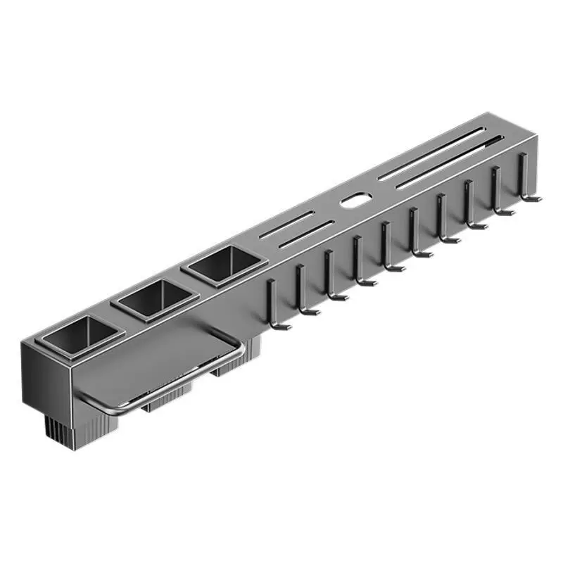 Kitchen storage rack without punching knife holder multi-function wall hanging chopsticks knife holder with hook chopsticks spoon storage rack