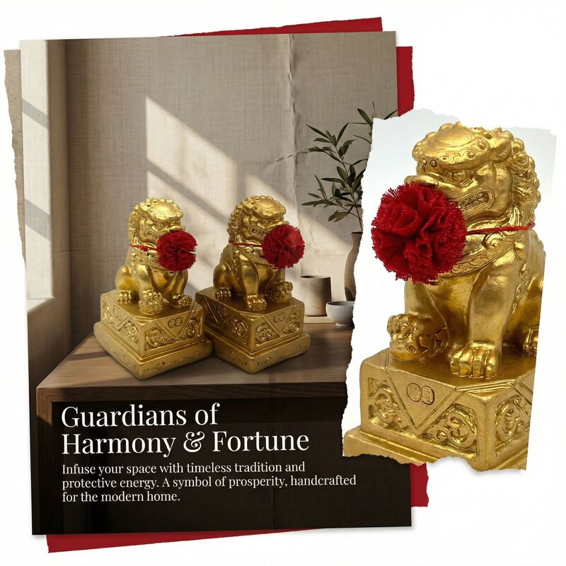 Internet celebrity cement gold silver gray resin lion desktop decoration national fashion Chinese style creative home gift