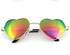 Sunglasses heart-shaped, cute trend metal glasses, gradient, European style