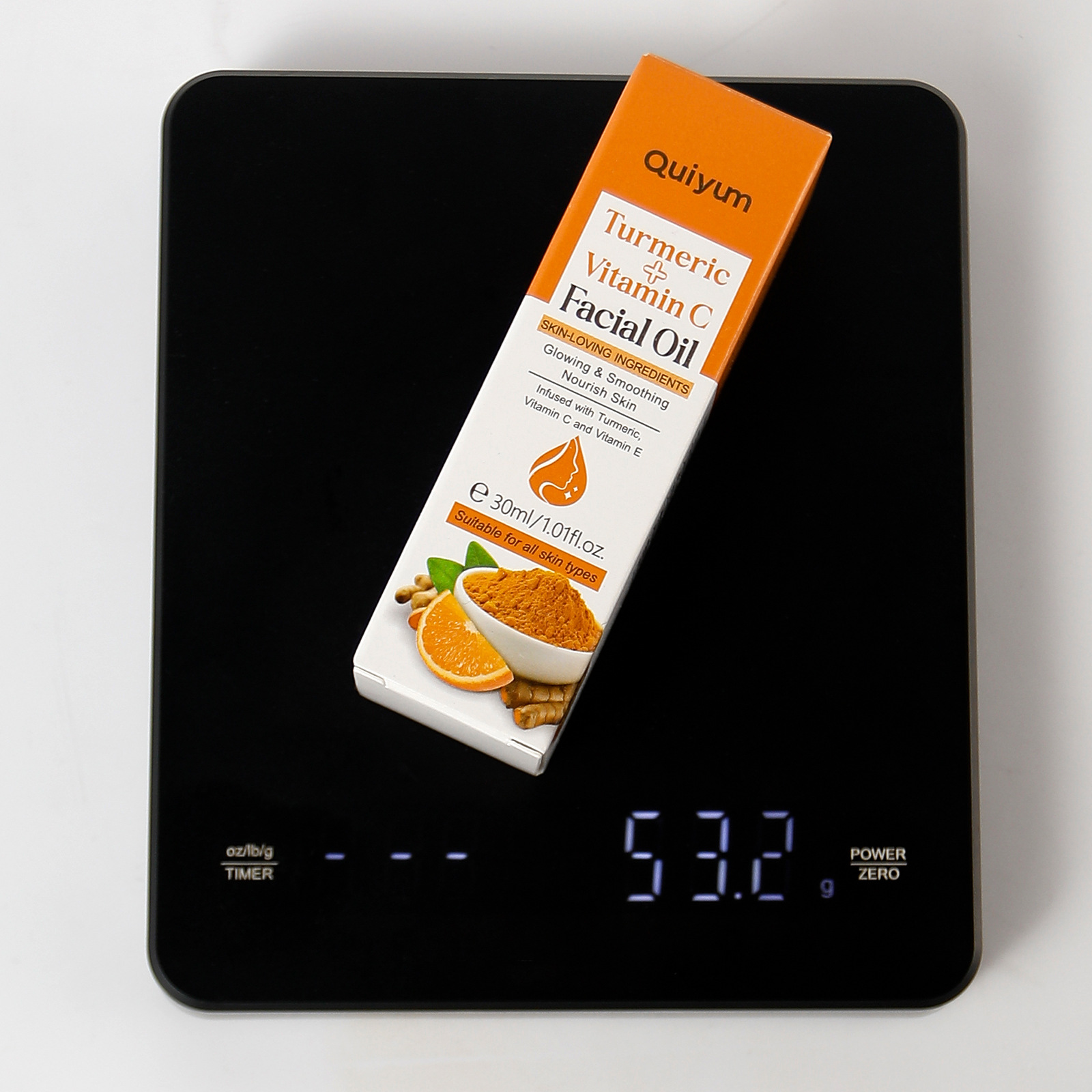 quiyum's new cross-border product, turmeric Vitamin c Facial Essence Oil 30ml, is a hydrating, moisturizing and nourishing FDA skin care product undefined