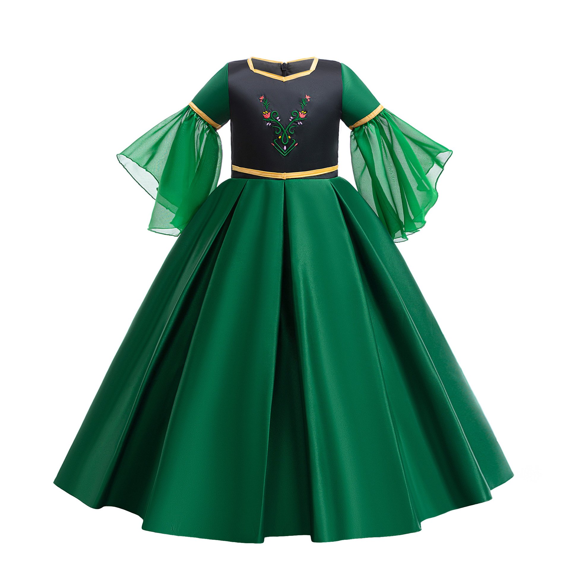 2024 nuevo vestido de nieve de niñas vestido de satén plegado vestido de princesa de niñas vestido infantil image 6