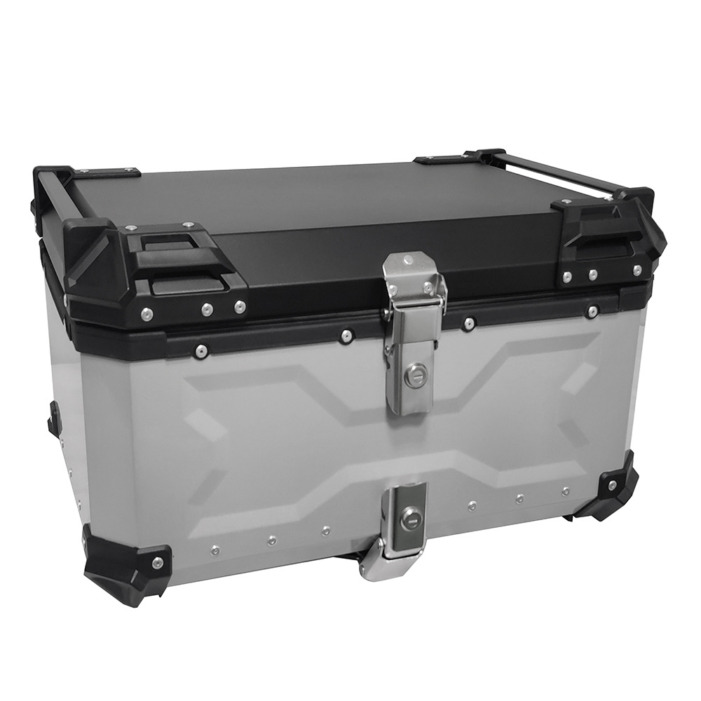 Caja de cola de aleación de aluminio de liberación rápida 25L30L36L45L55L65L caja de almacenamiento de la motocicleta caja de aluminio