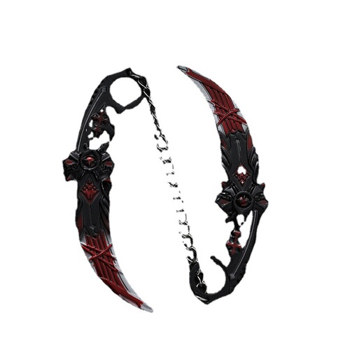 The Dark Moon Double Thorn alloy toy machete weapon model around the life and death sniper game is not edged