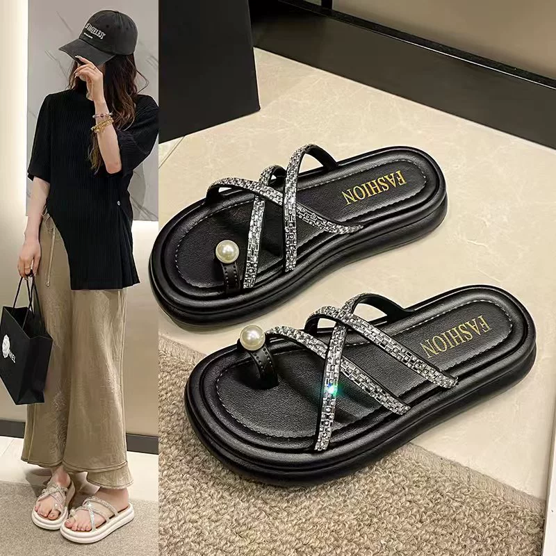 Взрывные римские сандалии женские 2024 летние повседневные дикие ноги с открытыми пальцами модные сандалии