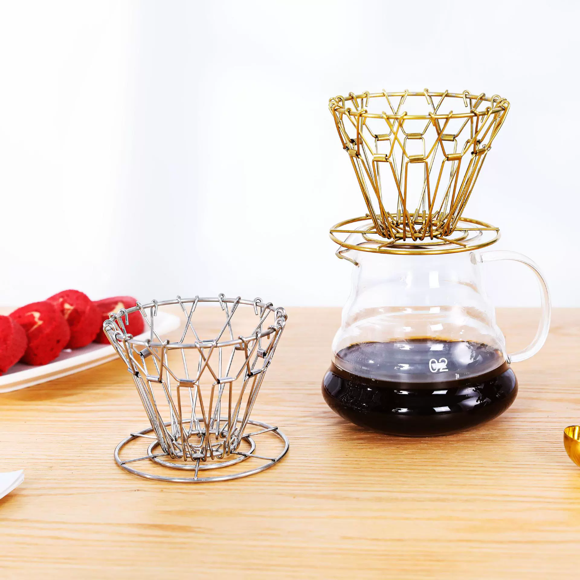 Creative handheld high quality coffee filter for camping stainless steel
